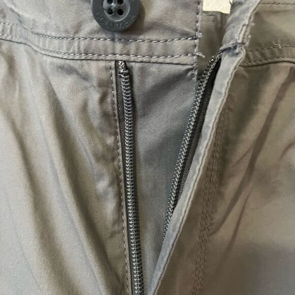 Columbia Mens Cargo Shorts Field Gear Omni-Shade  Nylon Elastic Waist Gray - Picture 4 of 7